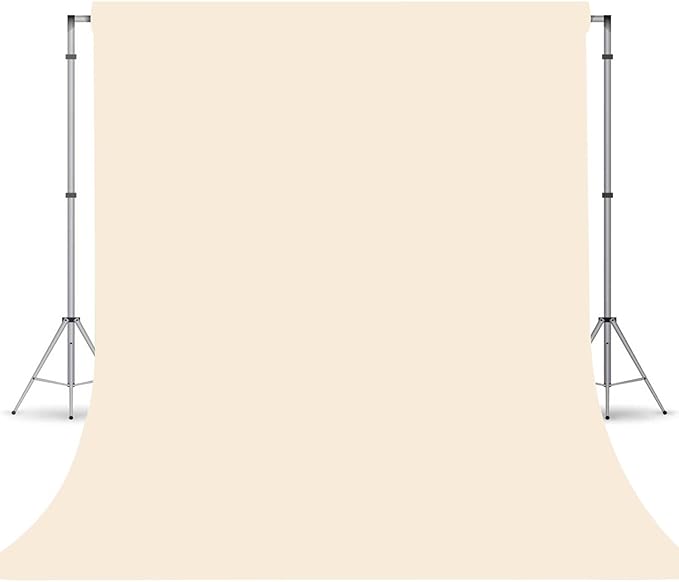 Cream Photography Backdrop for Photoshoot, Photo Backdrop Curtain, Perfect Cream Backdrops for Party Portrait Photoshoots Video Studio 5FTx7FT