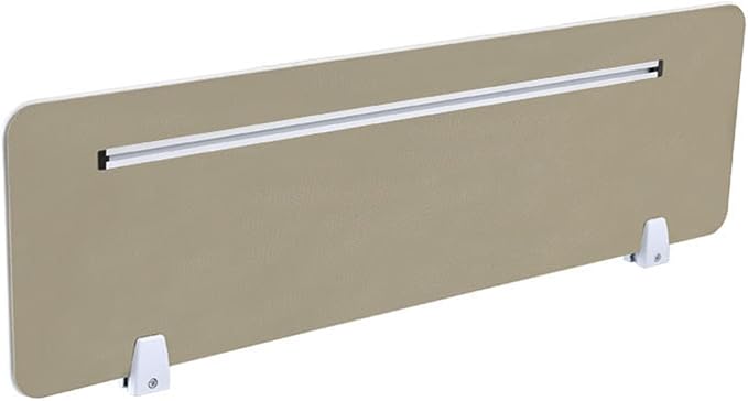 Table Mounted Modesty Panel ，Sneeze Guard Desk Divider， with Slot Sound Proof Mounted Privacy Panel，for Office Cubicle(Brown,80cmX30cm)