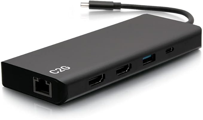 USB-C 9-in-1 Dual Display Docking Station with HDMI, Ethernet, USB, 3.5mm Audio and Power Delivery up to 60W - 4K 30Hz (TAA Compliant) - TAA Compliant