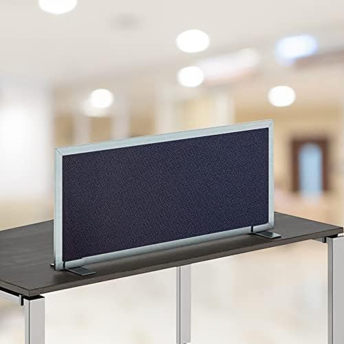 OBEX Acoustical Free Standing Privacy Screen, Cubicle Accessories Desk Privacy Panel, Desk Dividers for Office, Office Furniture Partitions Portable Sound Proof Dividers, 18" x 60", Slate