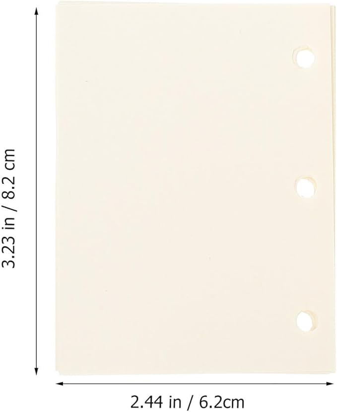OSALADI 240 Sheets Replaceable Mini Binder Paper for Scrapbook and Writing Smooth Multi-function Loose Leaf Stationery for Diaries Reports and Planning Punch Compatible