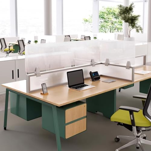 Desk Partition,Soundproof Desk Partition,Frosted Acrylic Desk Privacy Divider Screen Clampon Panel for Table Standing Sound Proof Desktop Office Classroom Partition,Frosted,90X30Cm/35.4X11.8In