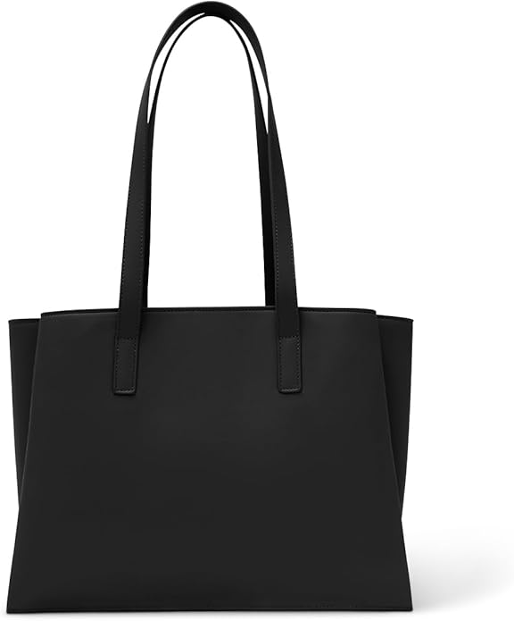 Work Tote Bags for Women 14 Inch - Work Bag Laptop Bag with Zip Compartments - Large PU Leather Office Computer Briefcase