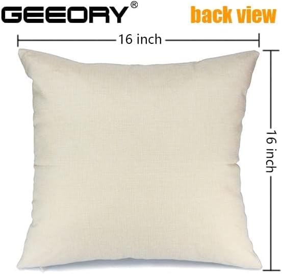 GEEORY Valentines Day Pillow Covers 16x16 Set of 4 Love Heart Valentines Day Throw Pillows Decorative Cushion Cases Valentine Decorations