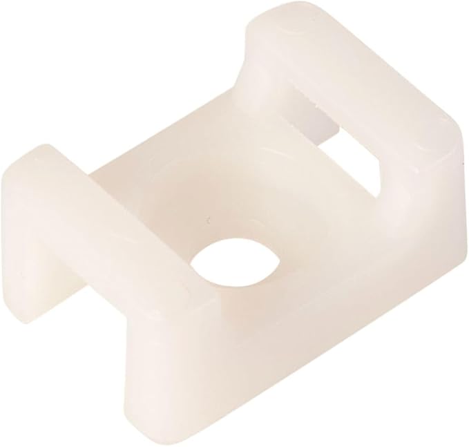 GTSE 18,000 Full Carton Of White/Clear Screw Mounts, Zip Ties Up To 0.2" Wide, Saddle Type Zip Tie Anchors