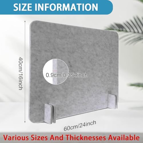 Acoustic Desk Privacy Panel - Soundproof Office Divider, Reduce Visual Distractions for Home & Workspace, Enhance Focus & Productivity