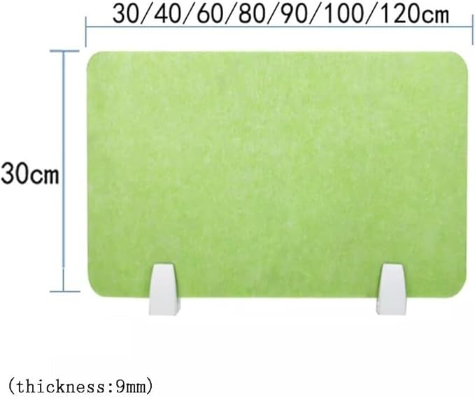 Desk Privacy Panel, Soundproof Divider Clip – Vertical Partition for Classroom, Library, Office (Green, 40x30cm) - Enhance Focus & Reduce Noise