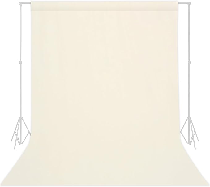 TRLYC Ivory Background Backdrop - 10x12 FT Back Drops for Photography Photo Booth Backdrop for Photography Background Screen Video Shooting Birthday Wedding Valentine's Day