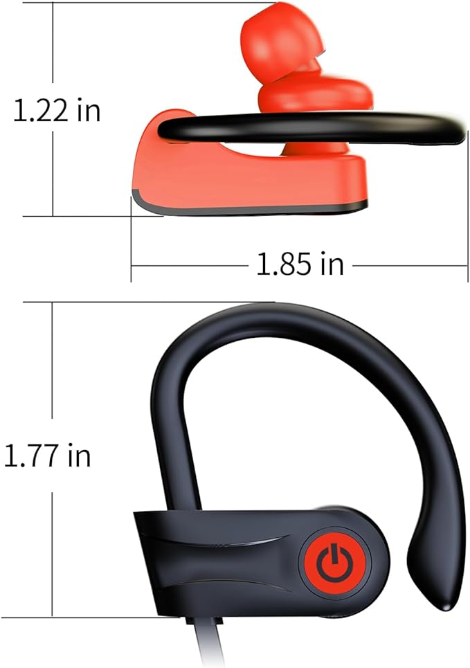 Boean Workout Headphones Bluetooth Headphone with Mic Bluetooth 5.3 Technology with Stereo Sound Deep Bass 16 Hrs Playback Running Headphones IPX7 Rating for Sports