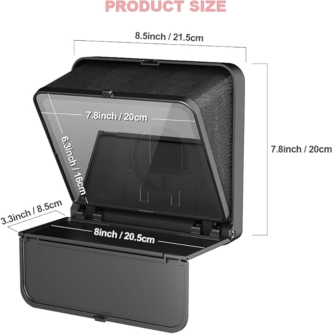 LENSGO TC7S Portable Teleprompter for Phone, One-Second Fold Mini Teleprompter with Remote Control,App Compatible with iPhone & Android for Online Teaching Vlog Live Streaming Interview
