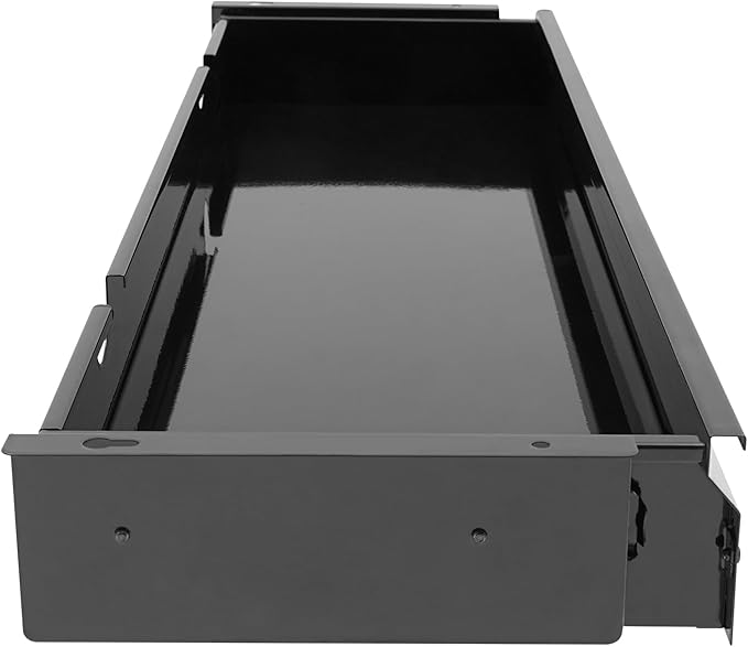 LEYSRIS 33.3" Under Desk Storage Drawer, Black Sliding Pull-Out Drawer for Sit Stand Workstation