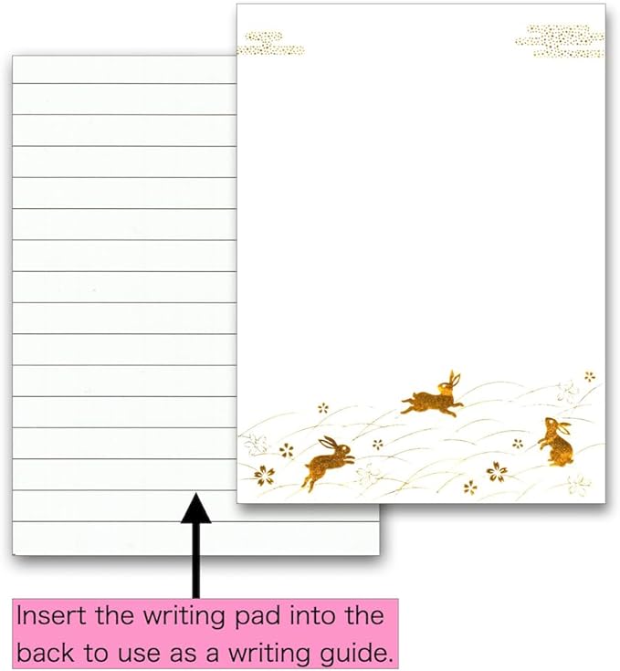 KUDOS.JP Cute Kawaii Japanese Stationery Letter Writing Paper Set with 8 Writing Papers and 4 Envelopes