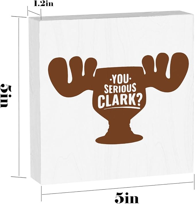 Christmas Vacation Decorations for Home Table Christmas Holiday Decor for Room Kitchen Merry Xmas Decorations for Living Room 5 x 5 Inches