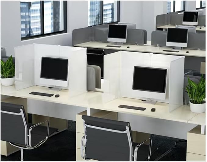 Desk Privacy Divider, Privacy Panels Desk Dividers, Privacy Dividers Waterproof Soundproof, Privacy Covers Easy to Clean, Exam Dividers School Teachers School Supplies(90CMx45CMx35CM)