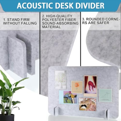Acoustic Desk Privacy Panel - Soundproofing Solution for Office & Home, Reduces Visual Distractions, Enhances Focus & Productivity, Ideal for Workstations