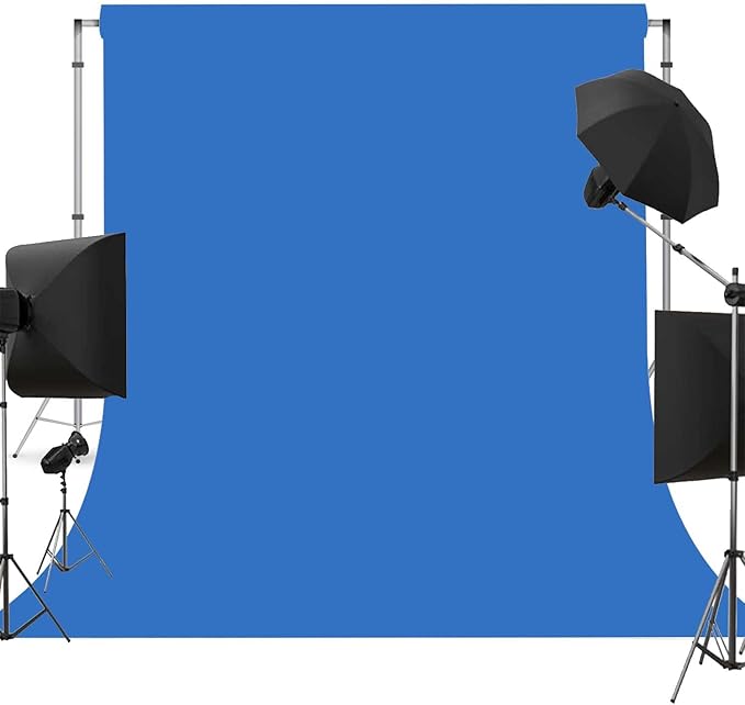 Blue Photo Backdrop for Photoshoot Blue Background for Photography Photo Backdrop Curtain for Party 10 x 10 FT