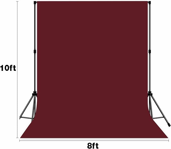 Photo Backdrop Wine Red Background Cloth Professional Photography 8x10ft Seamless Design to Eliminate Wrinkles Wedding Luxury Theme Decoration Art Exhibition Gallery Display
