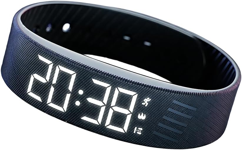 Vibrating Alarm Clock Watch, 2026 New Wristband, Rechargeable Silent Alarm for Deep Sleepers, LED Display Vibrating Alarm Watch for Elderly