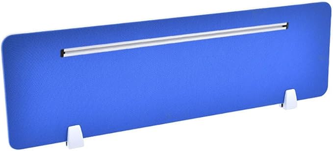 Acoustic Desk Privacy Panel - Noise-Reducing Divider for Sit-Stand Workstations, Independent Table Separator (Blue, 100cm x 30cm)