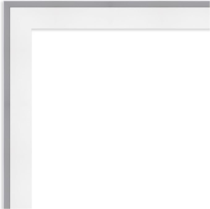 Amanti Art White Framed Magnetic Board 19x19 Small Vision Board for use with Magnets, 100% Metal Sheet to Display Items as Office Decor or for Home Organization in mudroom, Kitchen or Kids Room