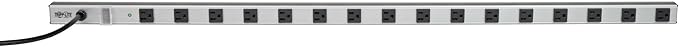 Tripp Lite 16 Outlet Surge Protector Power Strip, 15ft Long Cord, Metal, Lifelong Warranty (SS7415-15),Silver