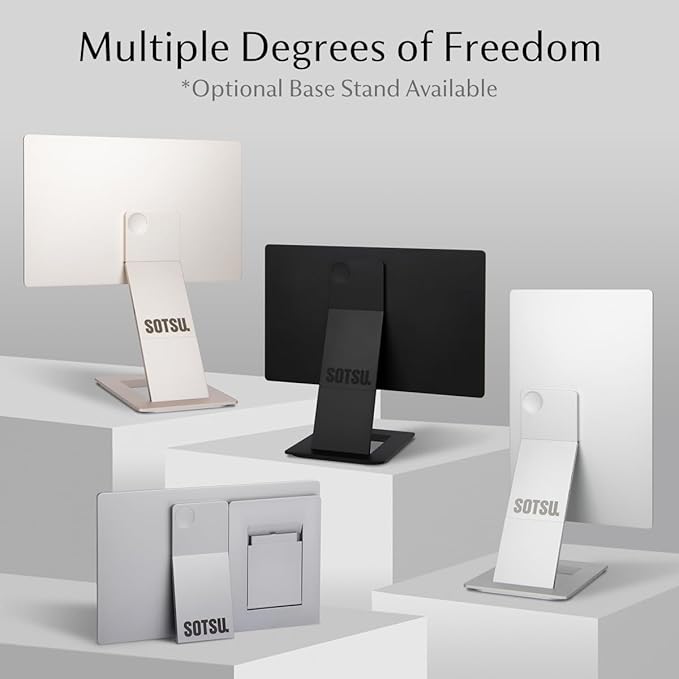 SOTSU FlipAction Go 14" Premium Portable Monitor SFA14PMML | Robust but Lightweight | Tempered Glass Cover | 1080p | 400 Nits | 100% sRGB | 5W | Super Versatile | USB C or Mini HDMI