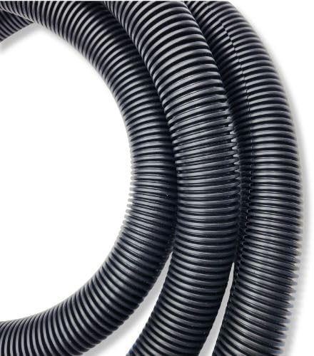 567ITG 3/4" x 25ft Split Wire Loom Tubing - Black Automotive Wire Protector Conduit, Electrical Wiring Cover & Harness Wrap, Flexible Cable Sleeve