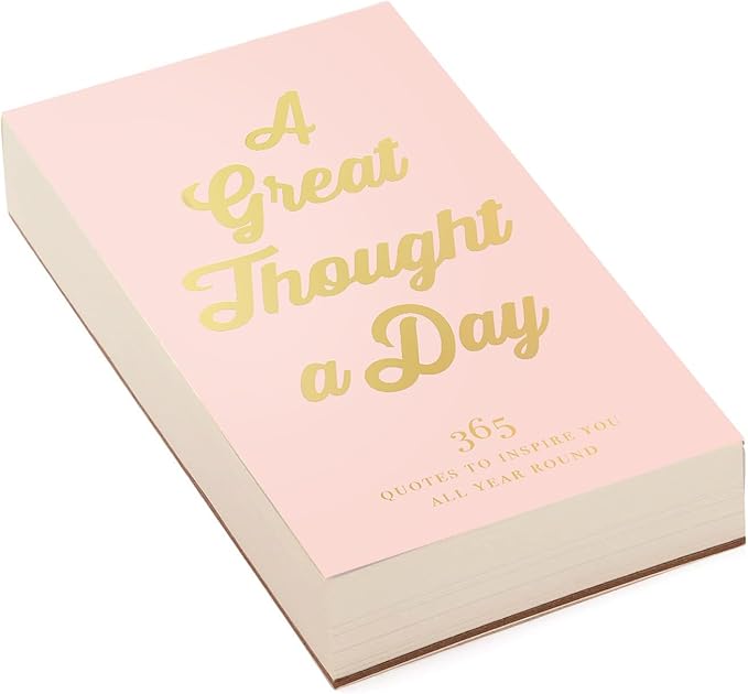 WORLD TRAVELER Eccolo A Thought a Day List Pad with 365 Inspirational Quotes for Notes, Memos - A Year of Positive Thinking, To Do List Notepad, Size 5X8, 5X8 Pink
