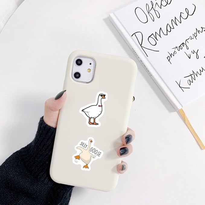 500 Pcs Duck Stickers Roll, 10 Styles Cartoon Cute Duck Stickers for Teens, Waterproof Vinyl Stickers for Journal Scrapbook, Party Favors, Classroom Rewards, Laptop & Water Bottle Deca