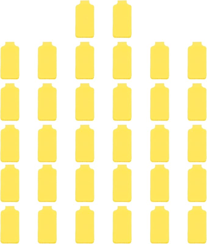 PATIKIL 3.5 x 0.8 Inch Cable Labels, 32 Pcs Electronic Cable Identification Tags Nylon Write on Wire Labels Rectangle Cord Tags Labeling for Electronics Management Organization, Yellow