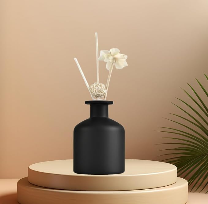 250ml Amber Empty Glass Reed Diffuser Bottles,Refillable Diffuser Bottle for Essential Oils,Aromatherapy Container for DIY Replacement Diffuser,Fragrance Decoration,Crafts Decor