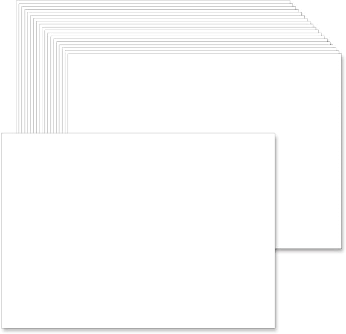 5 x 7 Blank White Card Stock (Set of 50) Thick Paper - 90lb Flat Cards Stock Printer Paper for Make Your Own DIY Invitations, Note, Greeting, Table Cards - Writing, Stamping, Drawing, Painting