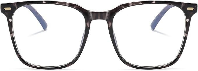 MACJERO Oversized Square Blue Light Blocking Glasses for Women Men, Anti-Fatigue Computer Monitor Gaming Glasses Reduce Eye Strain(Black Tortoise)
