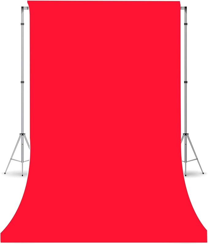 Red Photo Backdrop for Photoshoot, Red Photography Backdrop for Portraits, Fabric Background for Product Photography and Video Creation 3FTx5FT