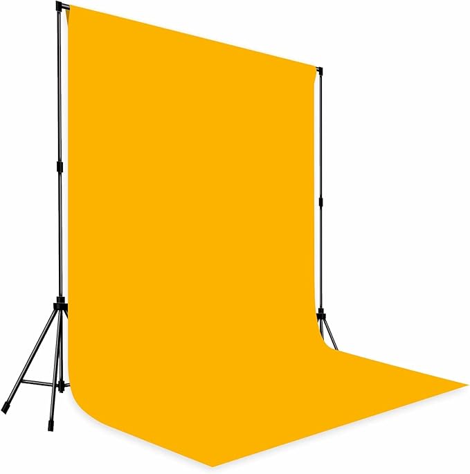 Photo Backdrop Yellow Screen Background Fabric Professional Photography Solution 5x7ft Seamless Design Eliminate Wrinkles Short Video Food Photography Summer Theme Event