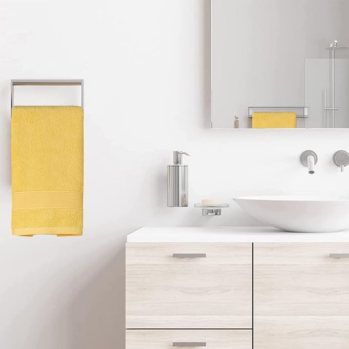 LRUUIDDE Bathroom Hand Towels 2 Set, Cotton Hand Towel for Bath, Hand, Face, Kitchen, Super Soft, Highly Absorbent, Machine Washable, Size 14" x 30" (Yellow)…
