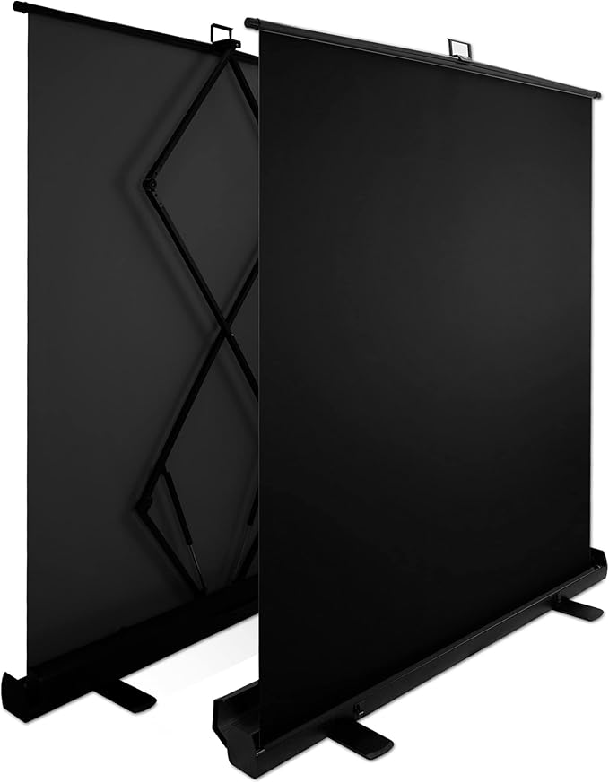 KHOMO Gear 62-Inch Black Backdrop – Collapsible, Portable Photography & Video Background for Studio, Streaming, Zoom & Content Creation – Wrinkle-Resistant, High-Density Fabric, Easy Setup