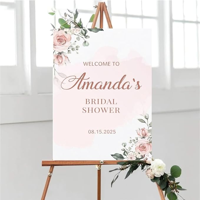 Bridal Shower Welcome Yard Sign, Wedding Shower Welcome Board, Custom Bridal Shower Sign, Elegant Bridal Shower Decor Board#1