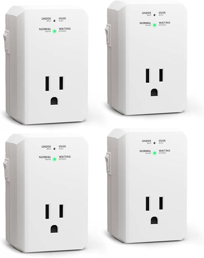 BSEED Single Outlet Surge Protector, Small Surge Protector Wall Tap with Ground Protected Light Indicators for Refrigerators, PC, TV, Xbox Series X, PS5 and Home Appliances, 15A, 1875W, 120V, 4 Pack