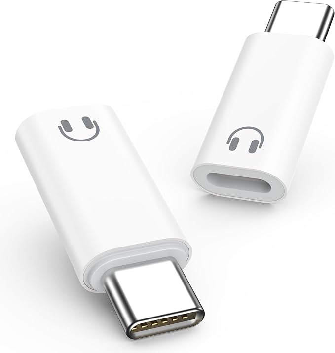 MoKo Lightning to USB C Adapter for Headphones for iPhone Air 17 16 15 Pro Max Plus, Lightning to USB C Adapter Audio for iPad Pro/Air, Not for Charging/Data Transfer/Lavalier Mic/Speakers