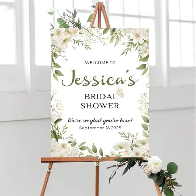 Bridal Shower Welcome Yard Sign, Wedding Shower Welcome Board, Custom Bridal Shower Sign, Elegant Bridal Shower Decor Board#5