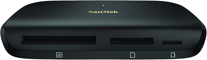 SanDisk ImageMate PRO USB-C Multi-Card Reader/Writer for SDHC, SDXC, MicroSD, CF Cards - UHS-I, UHS-II, 3.0 Compatible (SDDR-A631-GNGNN) Bundle with (1) Everything But Stromboli MicroSD to SD Adapter