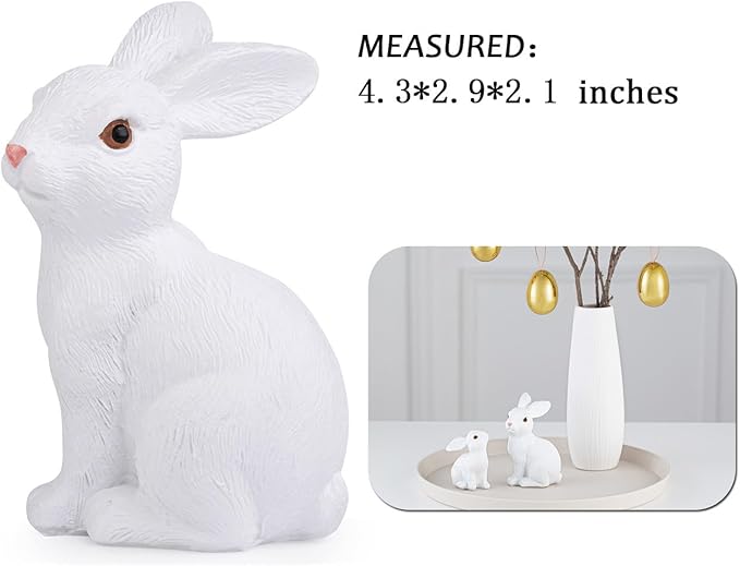 MAIBAOTA Large White Bunny Decor Easter Decoration for Home Spring Decoration for Home Table Decor Rabbit Figurines