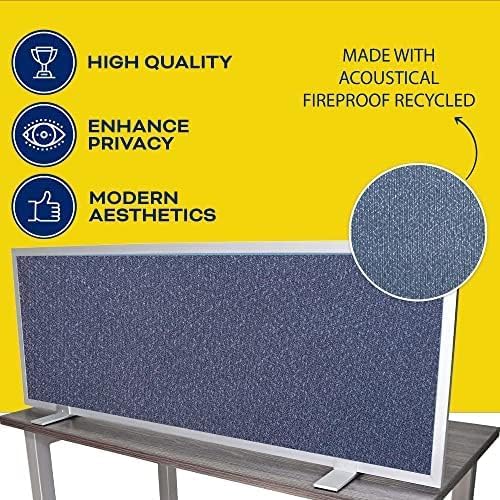 OBEX Acoustical Free Standing Privacy Screen, Cubicle Accessories Desk Privacy Panel, Desk Dividers for Office, Office Furniture Partitions Portable Sound Proof Dividers, 24" x 60", Graphite