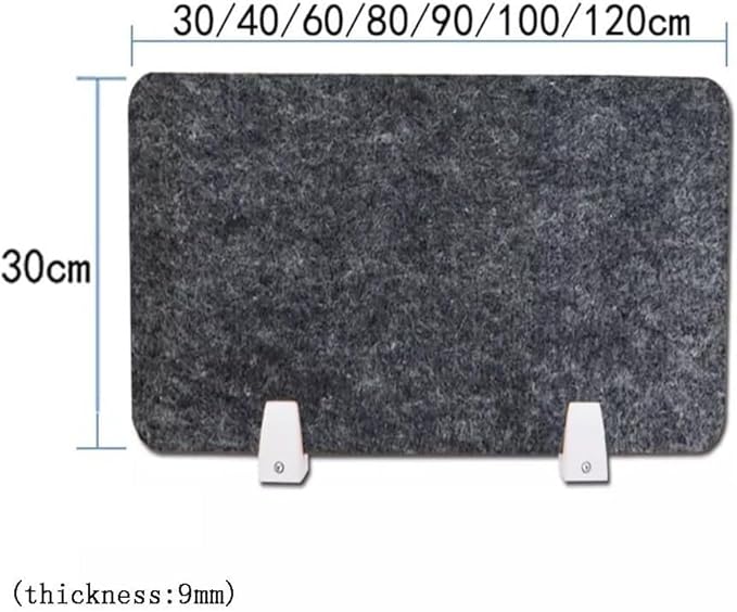 Black Desk - Soundproof Divider Clip, Vertical Partition for Classroom & Library, 40x30cm Enhance Focus Productivity
