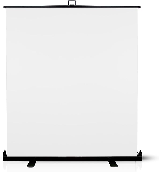 KHOMO Gear 62-Inch White Screen Backdrop – Collapsible & Portable Photography Background for Streaming, Video Calls, Zoom & Studio – Wrinkle-Resistant, High-Density Fabric, Easy Setup