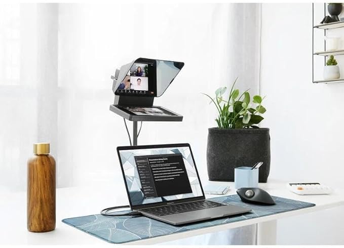 Elgato Prompter – Teleprompter with Built-in Screen for YouTube, Twitch, Zoom and More, 1080 pixels, Supports DSLR/Webcam/Smartphone, Drag & Drop Monitor Display, Works with Mac/PC & Stream Deck