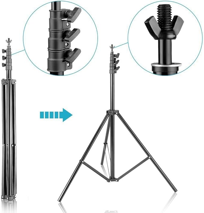 10ft x 8.5ft Adjustable Photography Backdrop Support System Photo Video Studio Muslin Background Stand Kit with Carry Bag
