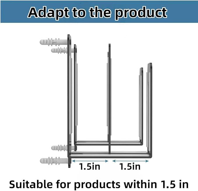 RUDDLIN Multi Functional Wall Mount Bracket, Suitable for laptops, Tablets, Keyboards, routers,TV Boxes,Phones, etc. The Wall Mount Bracket is Fixed with Screws (Black)
