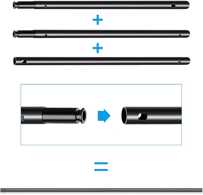 SLOW DOLPHIN Photo Video Studio Triple Crossbar 10 (W) x 8.5 (H) ft Adjustable Photography Backdrop Background Support Stands, with Mounting Bracket and 6 Pcs Spring Clamp, Carry Bag